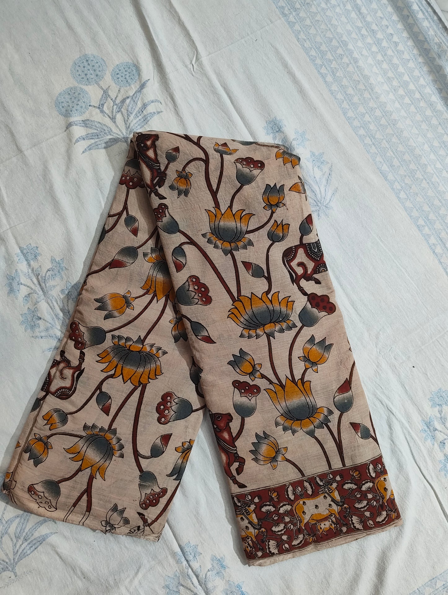Kalmkari Soft Cotton Saree ( VA16 )