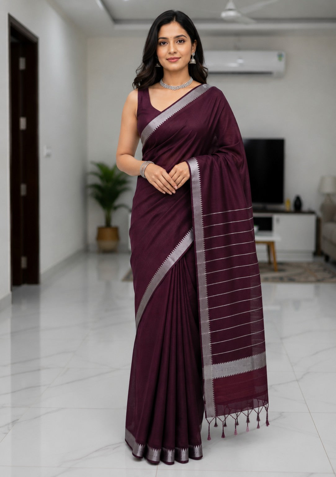 Mangalagiri Semi Pattu Saree (VAM5 )