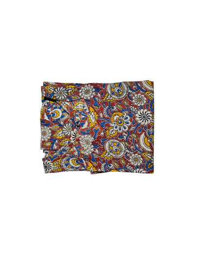 Kalamkari Straight Kurti with Floral Motifs