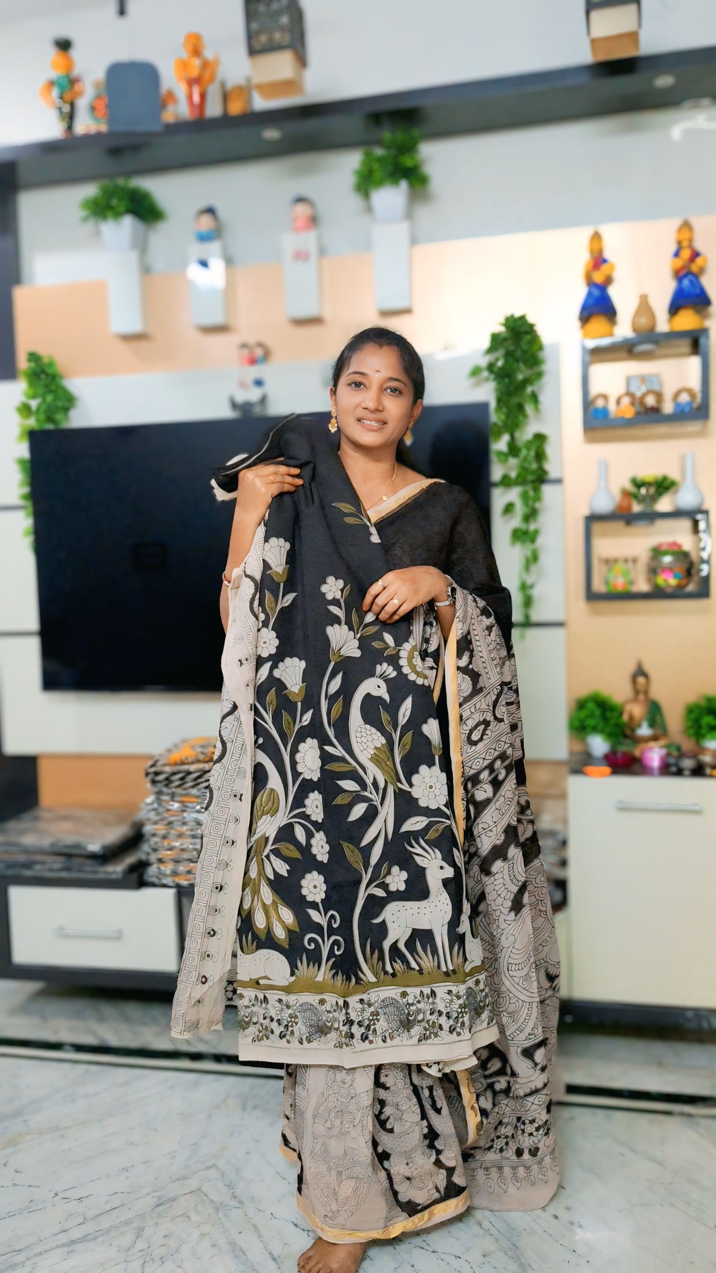 KALANKARI COTTON SAREE (VAC4)