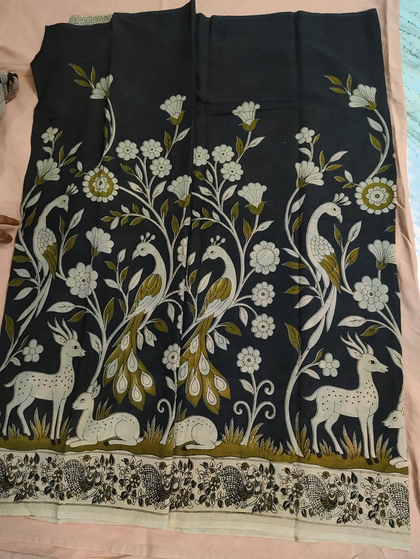 KALANKARI COTTON SAREE (VAC4)