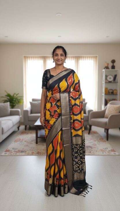 MARSHMALLOW SOFT SILK PRINTED SAREE