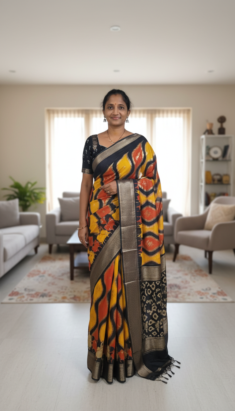 MARSHMALLOW SOFT SILK PRINTED SAREE