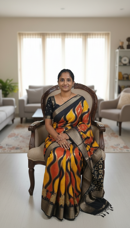 MARSHMALLOW SOFT SILK PRINTED SAREE