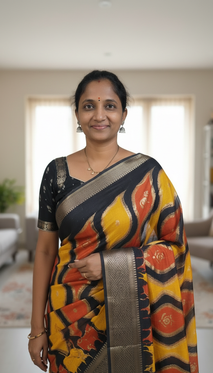 MARSHMALLOW SOFT SILK PRINTED SAREE