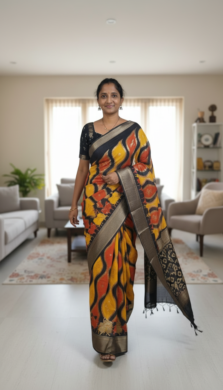 MARSHMALLOW SOFT SILK PRINTED SAREE