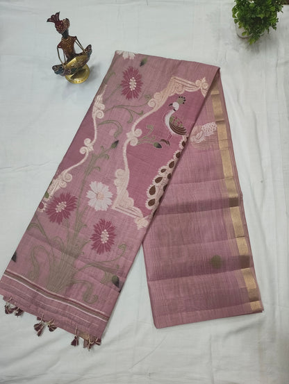 PREMIUM - LINEN JAMDHANI SAREE (VAJ)