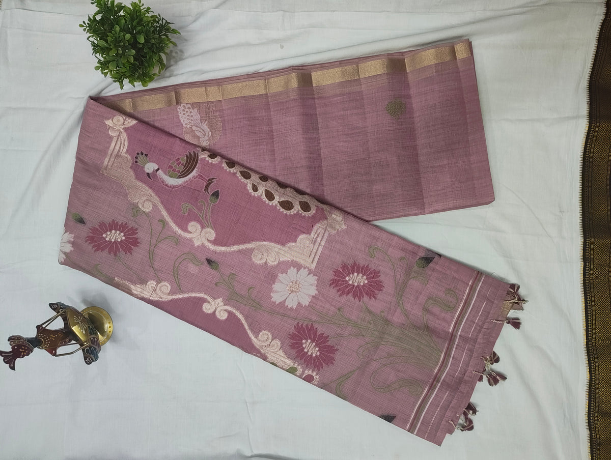 PREMIUM - LINEN JAMDHANI SAREE (VAJ)