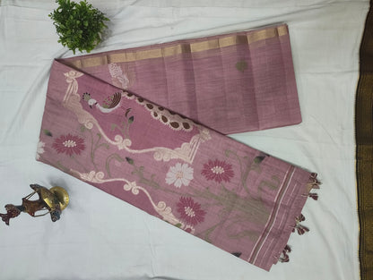 PREMIUM - LINEN JAMDHANI SAREE (VAJ)