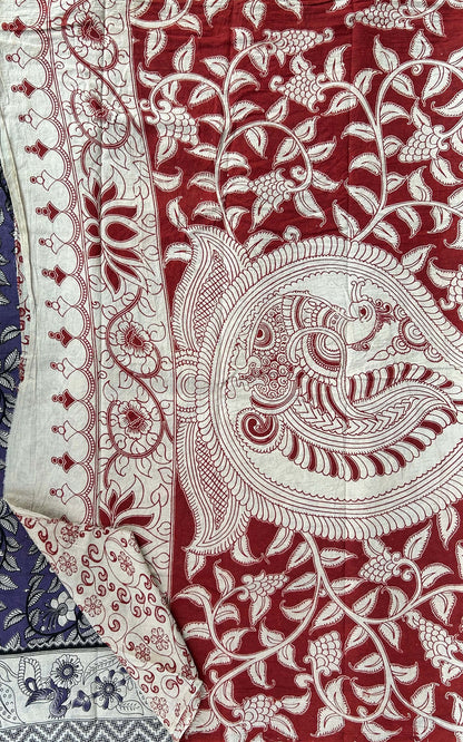 Kalmkari Soft Cotton Saree ( VA10 )
