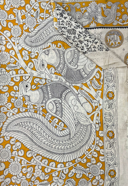 Kalmkari Soft Cotton Saree ( VA17 )