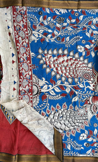 Kalamkari Cotton Nizam Border Saree- (VAN21)