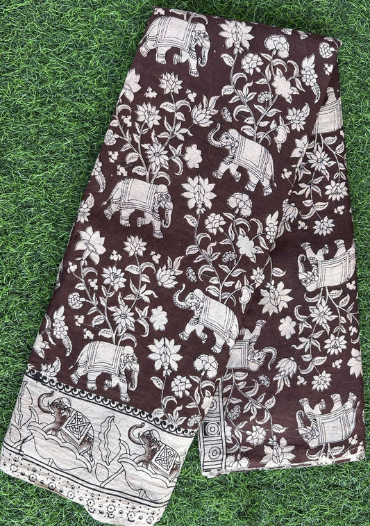 Kalmkari Soft Cotton Saree ( VA12 )