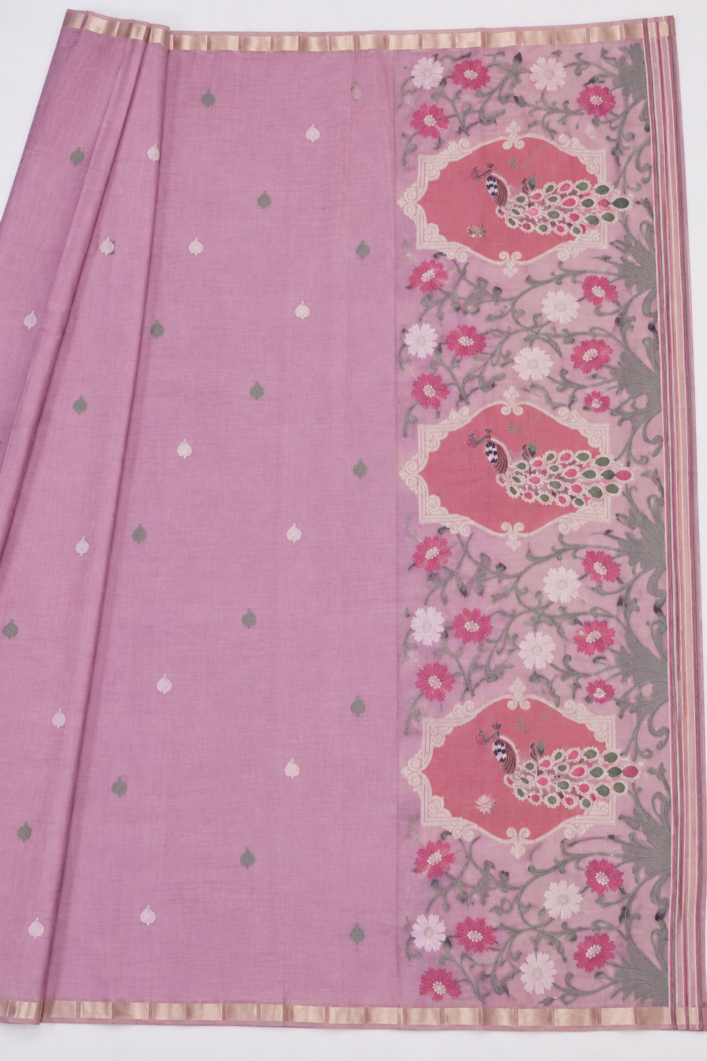 PREMIUM - LINEN JAMDHANI SAREE (VAJ)