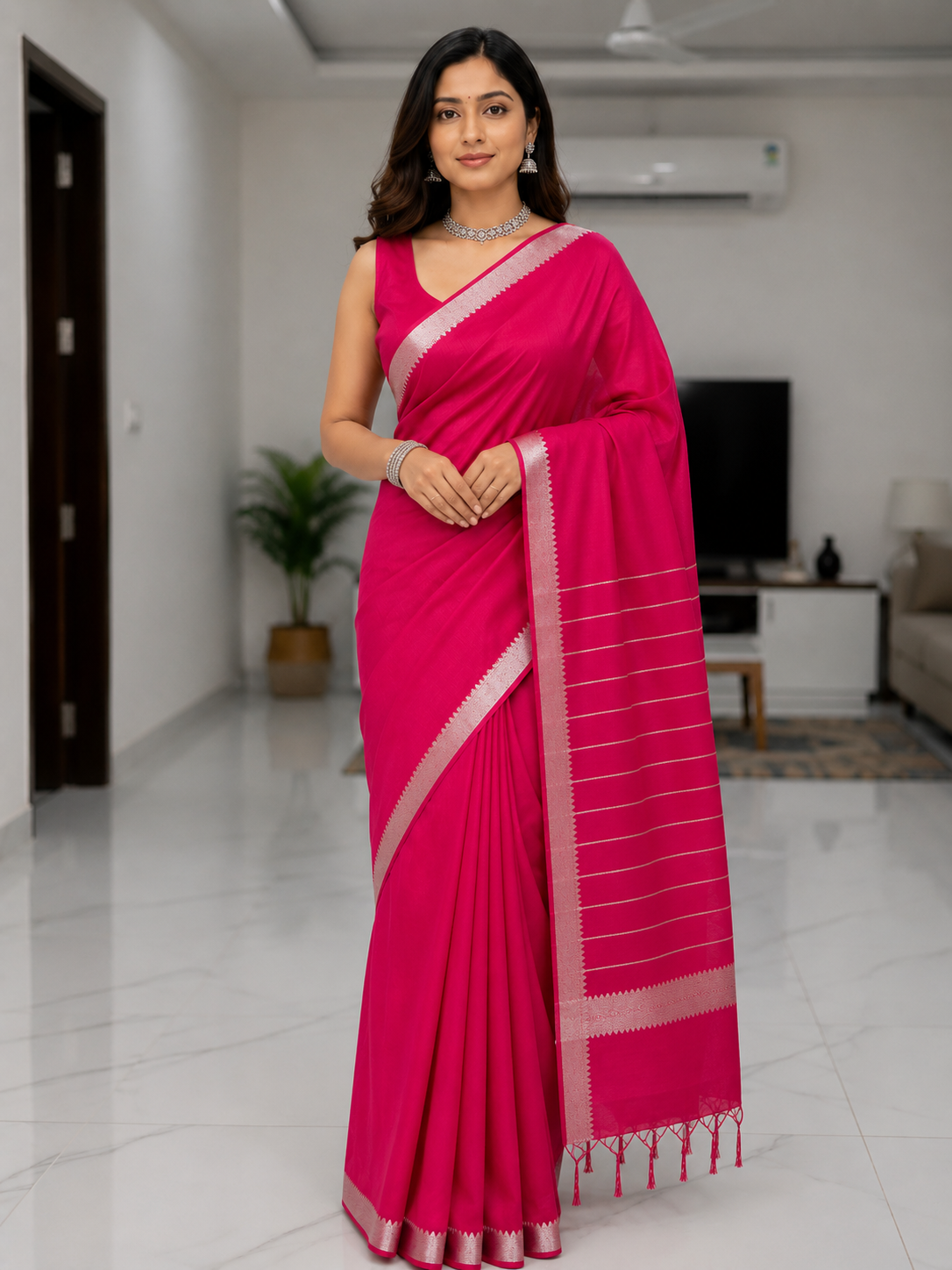 Mangalagiri Semi Pattu Saree (VAM4 )