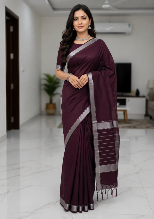 Mangalagiri Semi Pattu Saree (VAM5 )