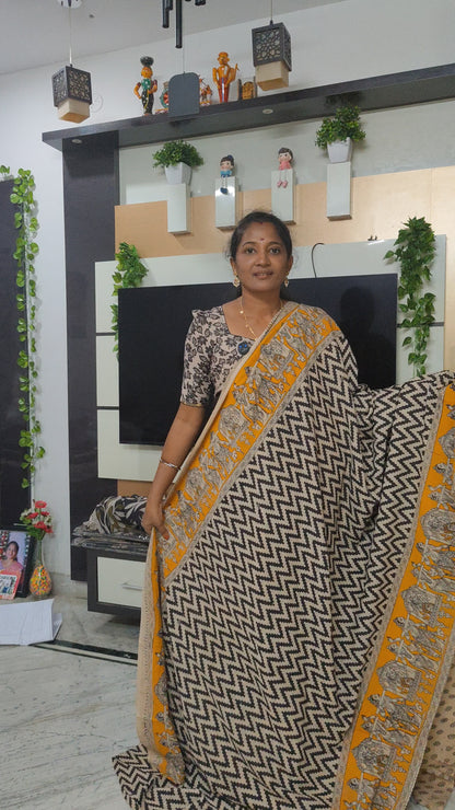 KALANKARI COTTON SAREE (VAC5)