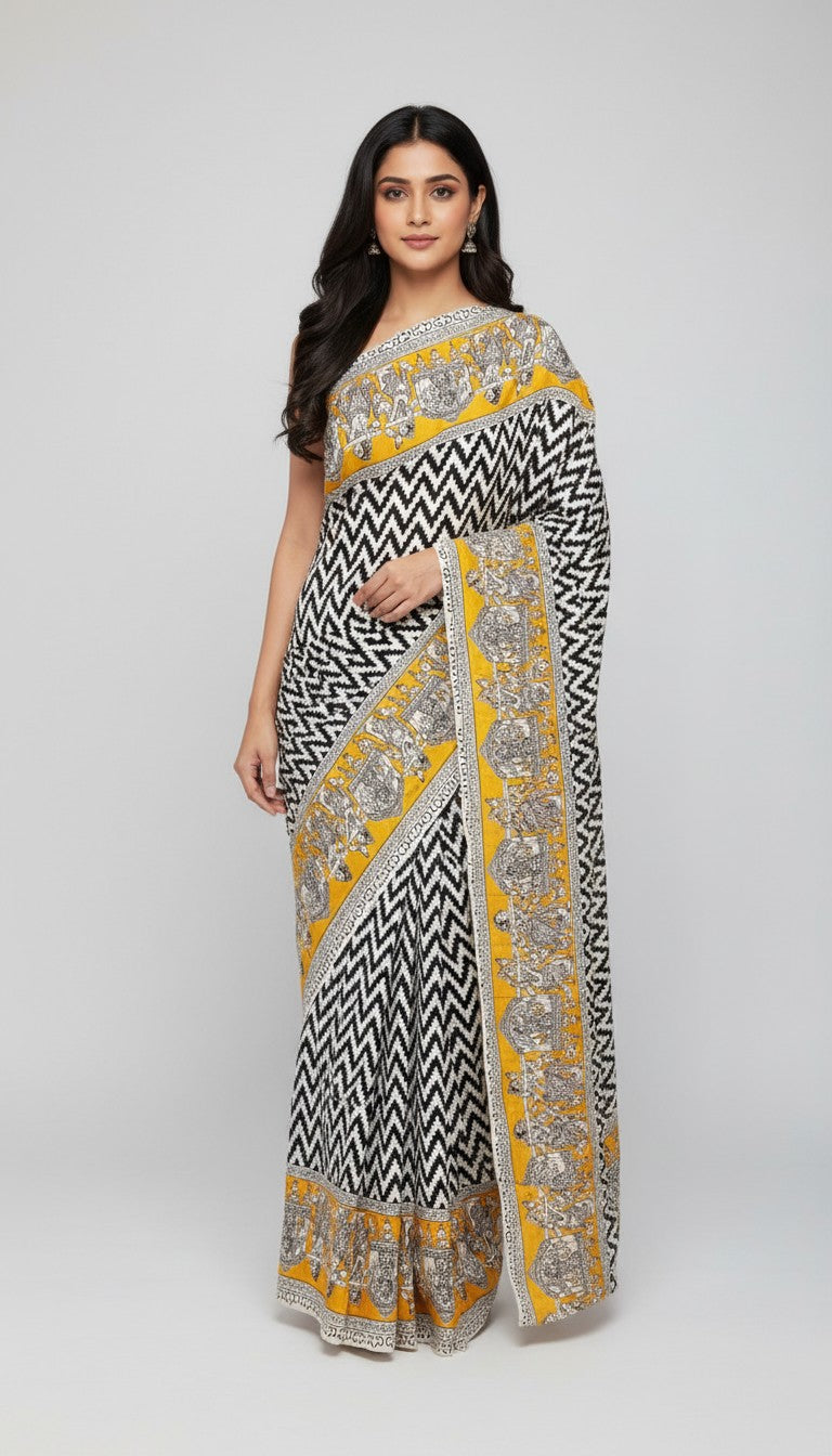 KALANKARI COTTON SAREE (VAC5)
