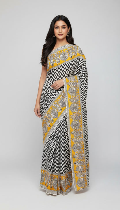 KALANKARI COTTON SAREE (VAC5)