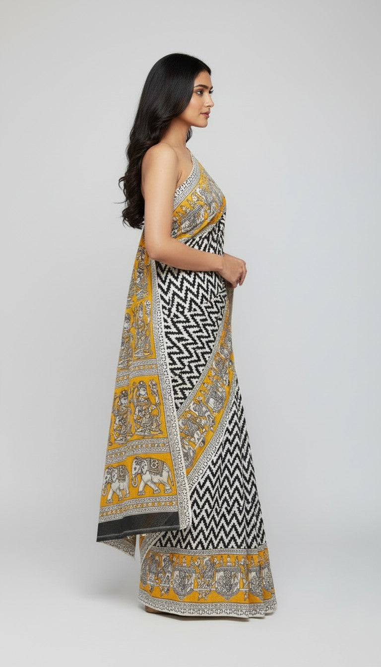 KALANKARI COTTON SAREE (VAC5)