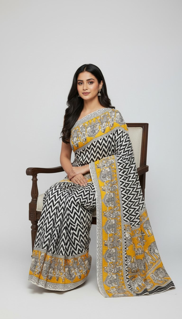 KALANKARI COTTON SAREE (VAC5)