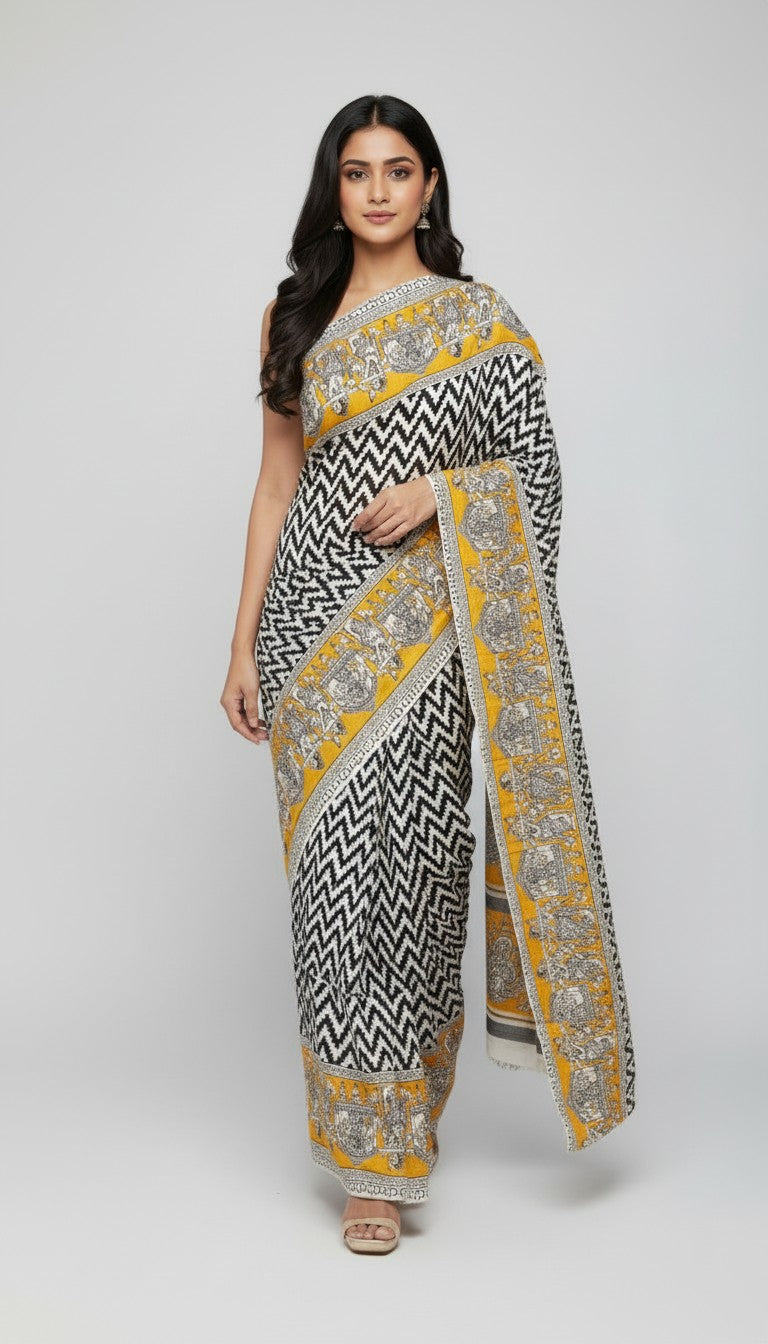 KALANKARI COTTON SAREE (VAC5)